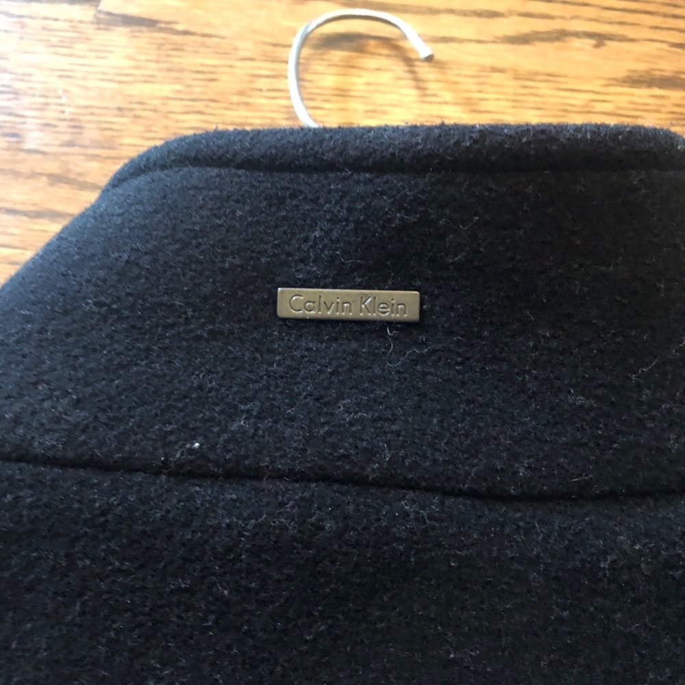 Calvin Klein Wool Zip/Button Overcoat - Picture 5 of 6